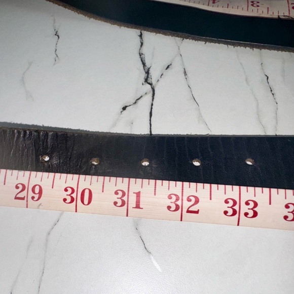 Urban Outfitters Ecote Metal-Tipped Western Leather Belt Black Size Medium - Picture 5 of 7